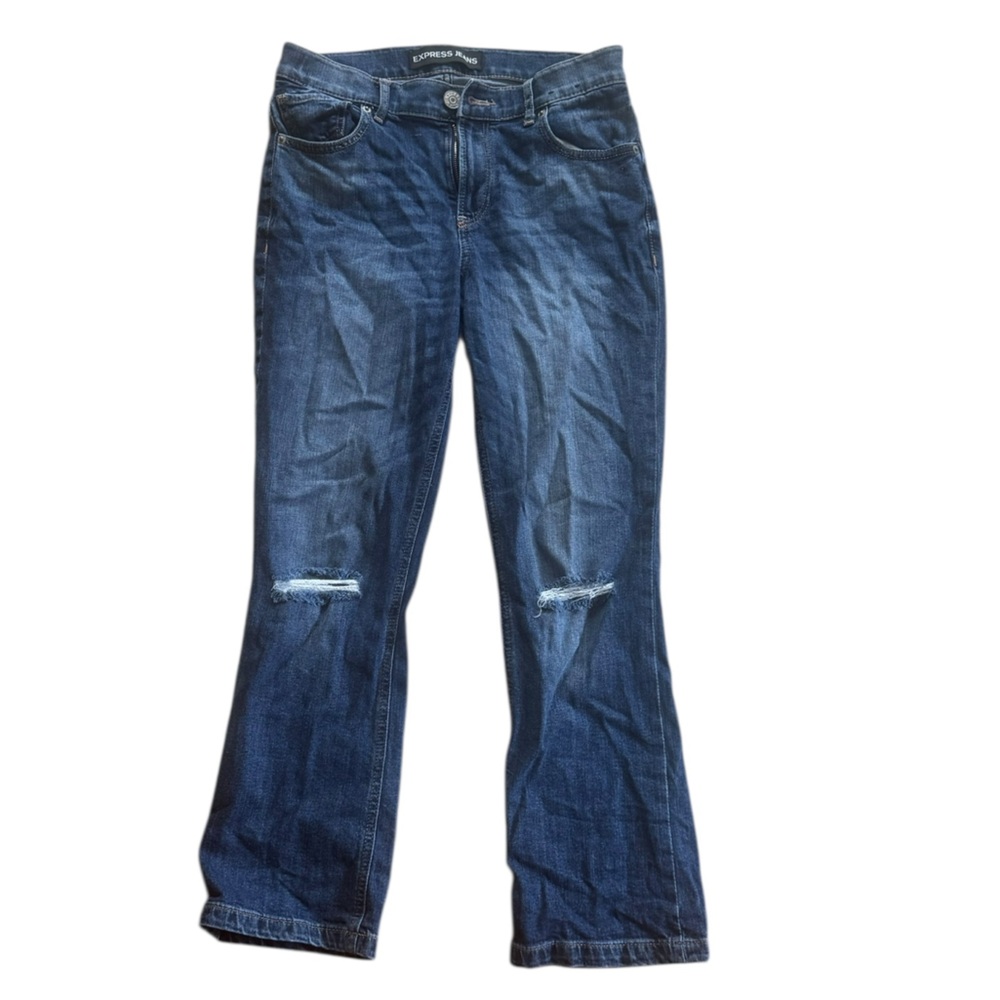 Express Blue Bootcut Jeans with Classic Fit - Size 4
